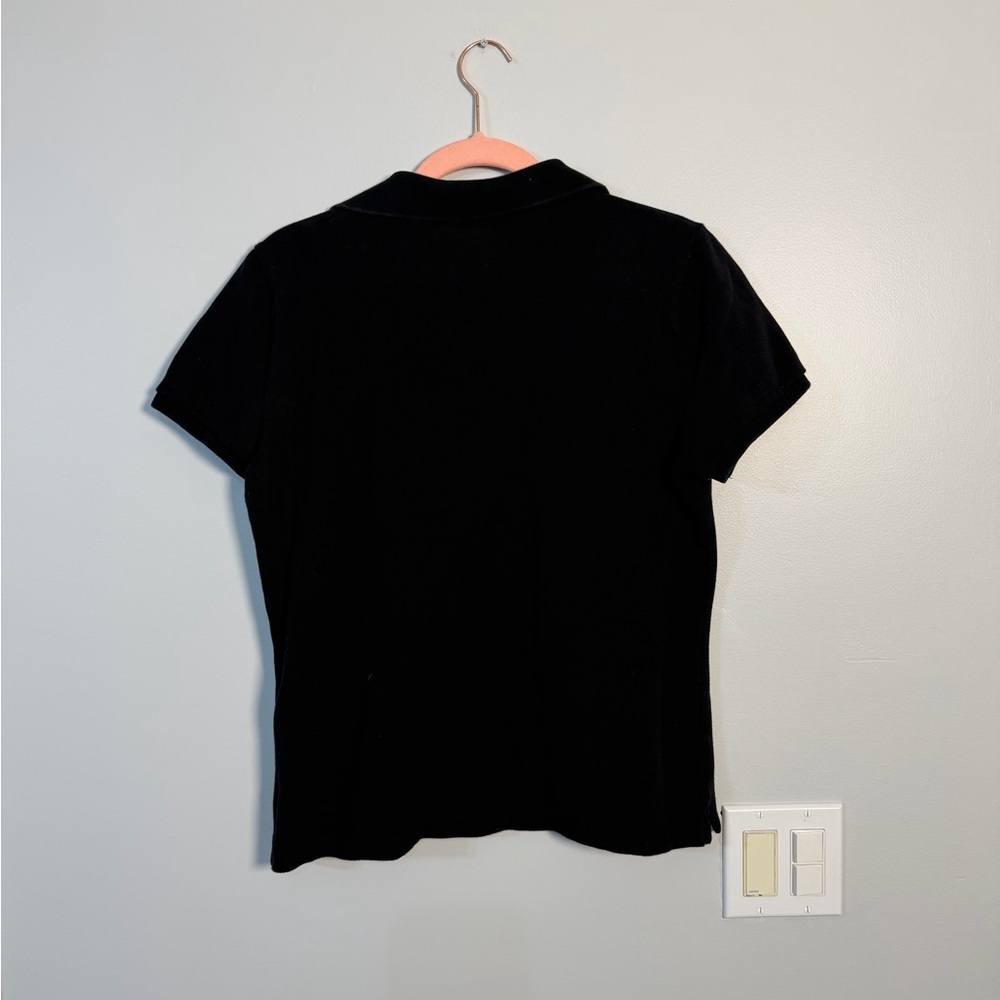 Ralph Lauren Black Active Polo Top Women’s Medium LRL Athleisure Golf - Picture 7 of 7